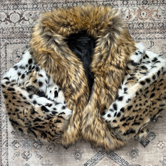 Donna Salyers Fabulous-Furs Faux Fur Animal Print Jacket - Size Medium - Picture 3 of 11